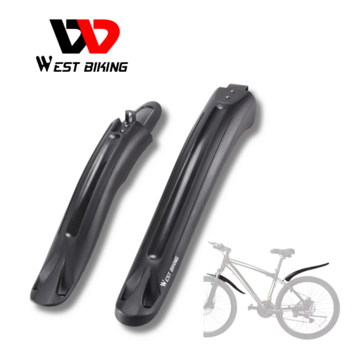 1-5 Guardabarros Delantero y Trasero MTB (Negro) - WEST BIKING