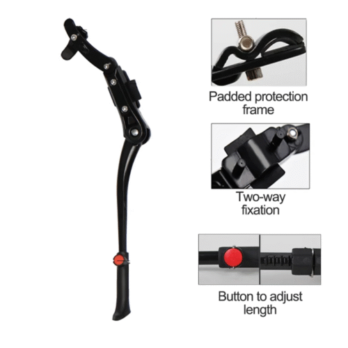 1-6 Soporte Lateral para Pies de Bicicleta con Chasis de Doble Ajuste