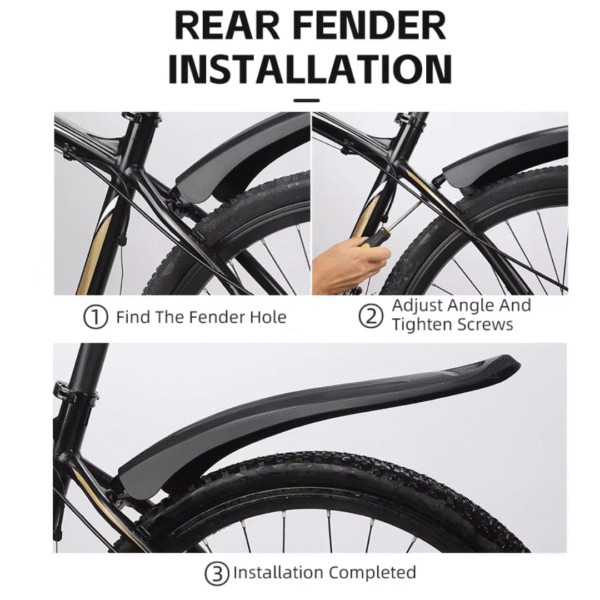 Guardabarros Delantero y Trasero MTB (Negro) - WEST BIKING