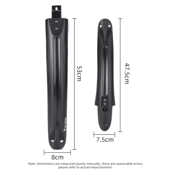 Guardabarros Delantero y Trasero MTB (Negro) - WEST BIKING