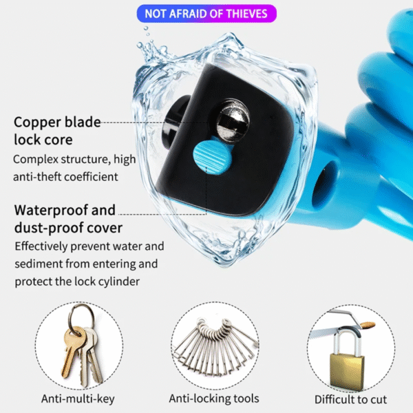 Candado de Acero con Llave - West Biking