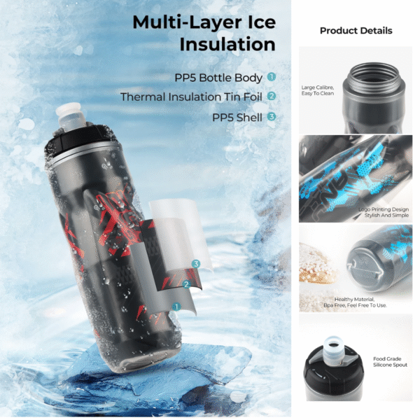 Botella de Hidratación Térmica  600ml en Varios Colores - BOLANY