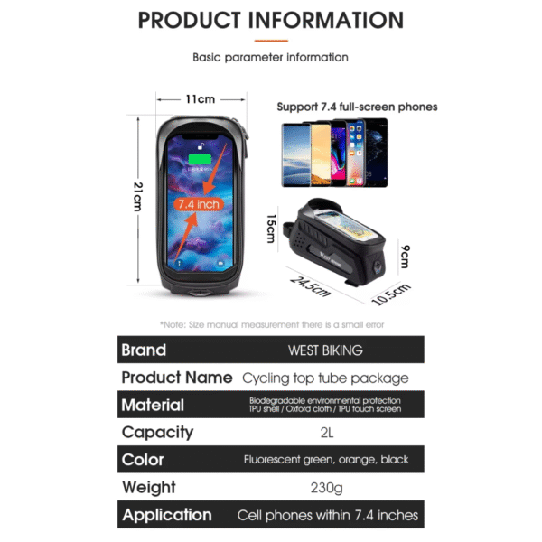 BOLSA PARA TELÉFONO MÓVIL WEST BIKING