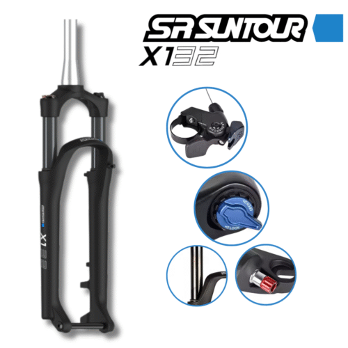 1-34 Horquilla de Suspensión Cónica SRSUNTOUR R29 X1 32 Eje 100mm 15*110mm Negro