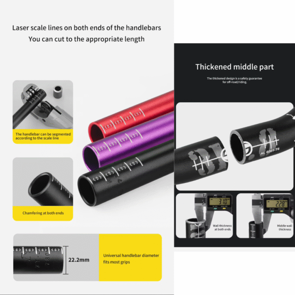 Manillar LUNJE FLYING 55mm 780mm Varios Colores