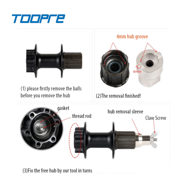 Llave de Buje Libre TOOPRE (Núcleo Cúbico)