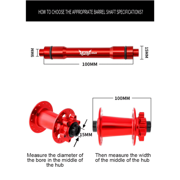 Adaptador de Eje Pasante MUQZI para Eje de 9 MM