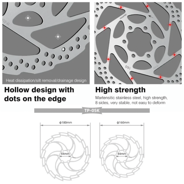 Par de Discos de Freno TOOPRE de 160 mm