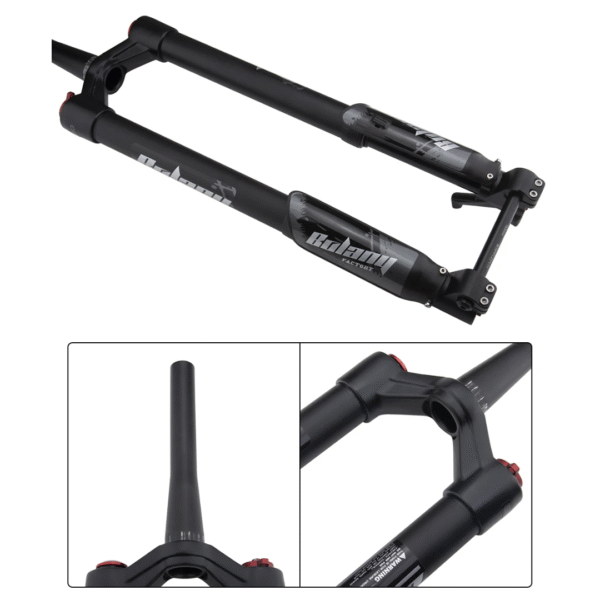 BOLANY 680 R29 Horquilla de Suspensión Invertida Bloqueo de Manillar de Aire Hidráulico Cónico