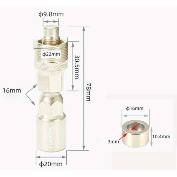 Llave Extractora de Pedal TOOPRE