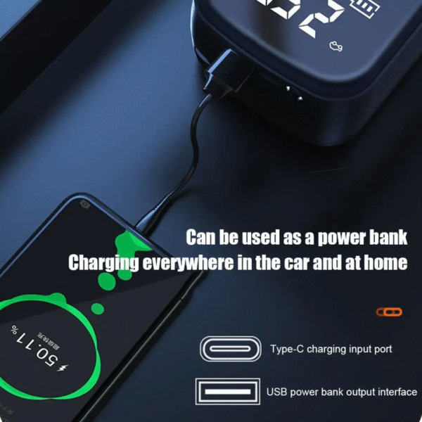 Bomba de Compresa de Aire Eléctrica – Negra