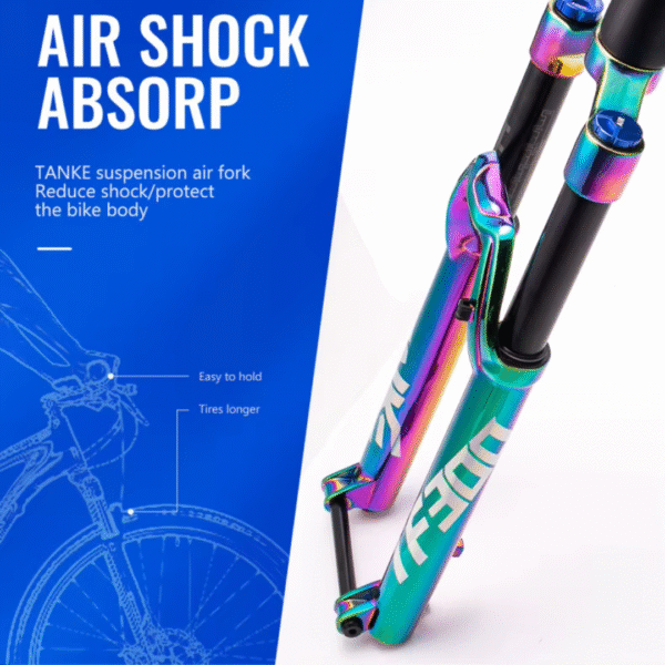 Horquilla de Suspensión TANKE TF300 R29, Bloqueo, Neumática e Hidráulita, Recta, Camaleón