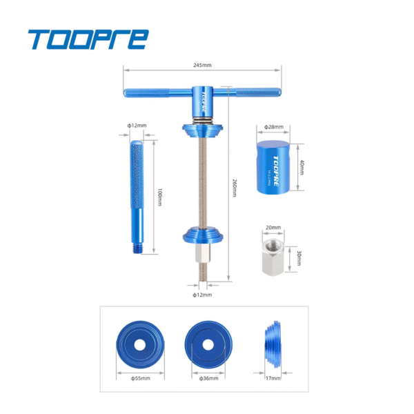 Instalación de Llave TOOPRE Cono de Dirección y Ajuste a Presión de Caja Central