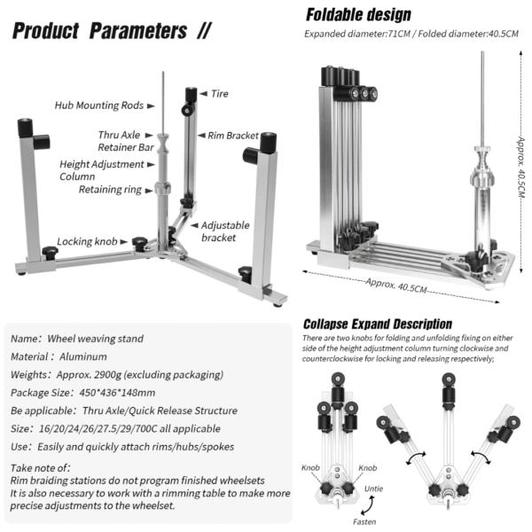 Ensamblador de ruedas LEBYCLE Varios Tamaños de Llanta