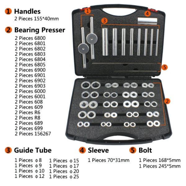 Maletín TOOPRE para la Instalación del Cojinete del Buje