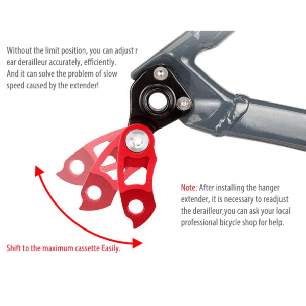 Extensión de Cambio Trasero Negro TOOPRE