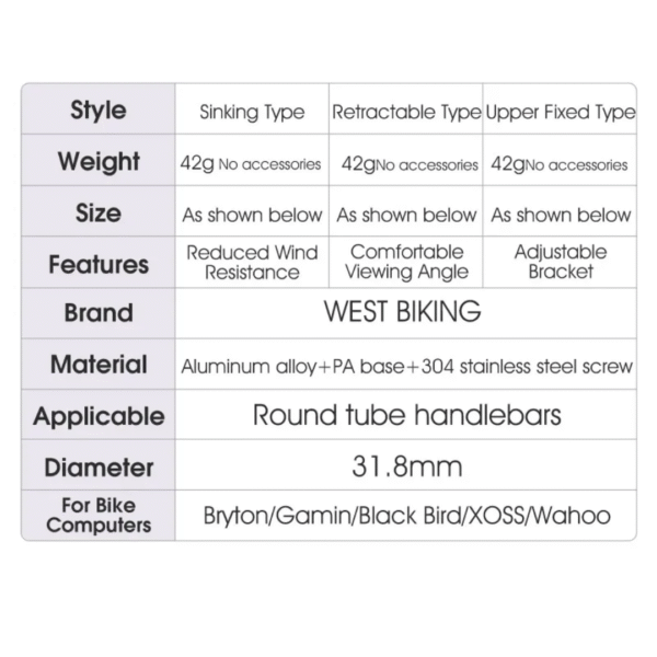 Soporte GPS - WEST BIKING Aluminio