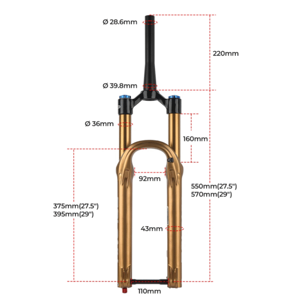 Horquilla Cónica de Descanzo BOLANY 160 mm – Negra