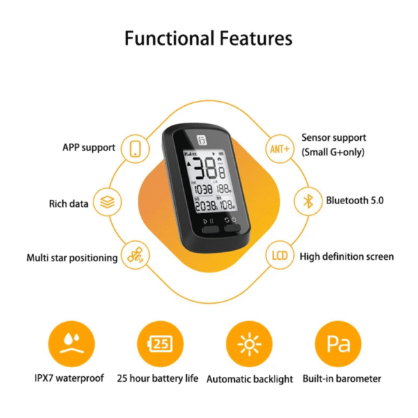 GPS XOSS G+ SMART IPX7 Waterproof – Negro