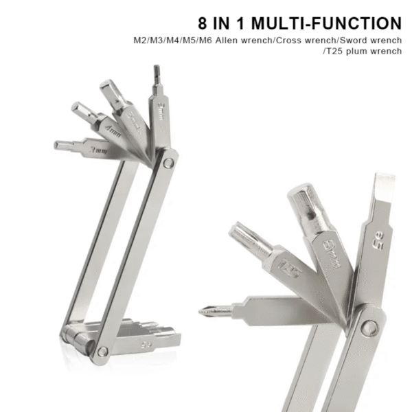 Navaja de Bolsillo Multifuncional 8 en 1 RIDERACE KEY