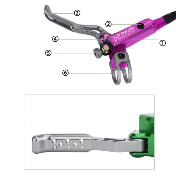 KIT DE FRENO HIDRÁULICO IIIPRO E4 CON 4 PISTONES – PLATA