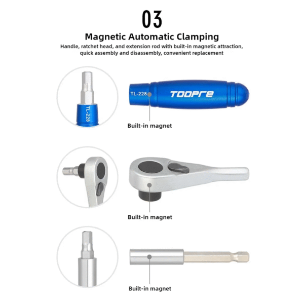 Herramientas TOOPRE Mini Click Key Estuche / Adaptadores / Parche