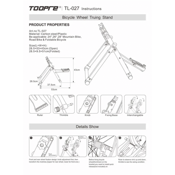 Centralizador y Alineador de Ruedas Portátil TOOPRE