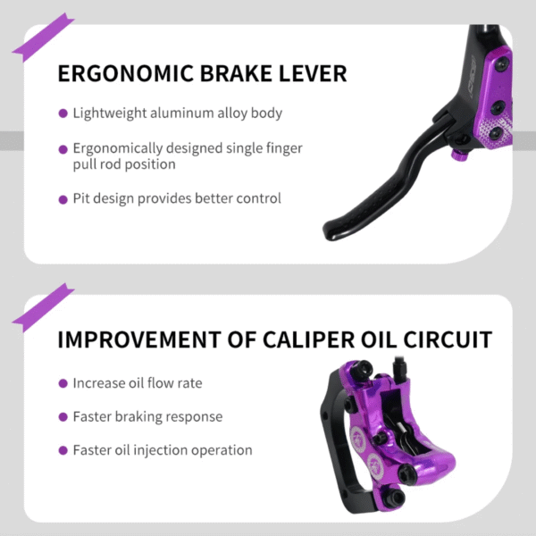 Kit de Freno HIDRÁULICO de 4 Pistones TANKE TB650, Varios Colores