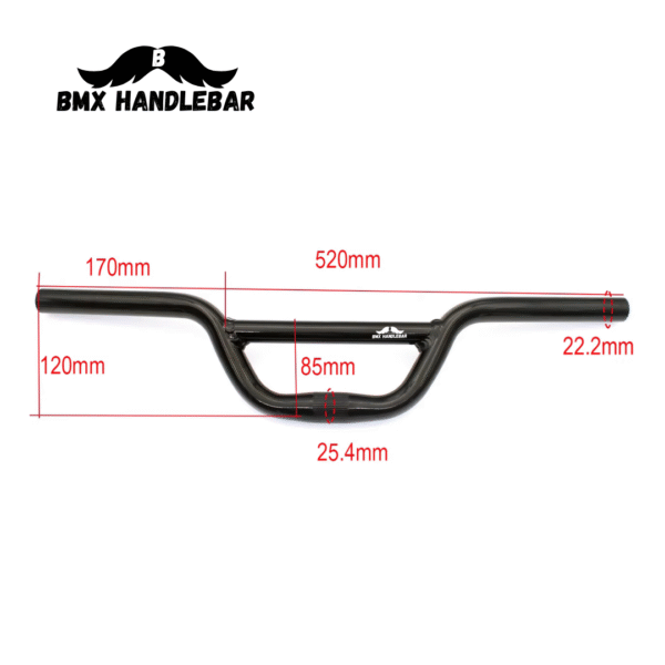 Manillar BMX de Aluminio 520mm 25.4mm – Varios Colores