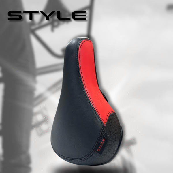 Sillín Estilo BMX – Negro y Rojo