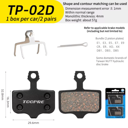 Pastilla de Disco de Freno TOOPRE 2 Pares TP-02D