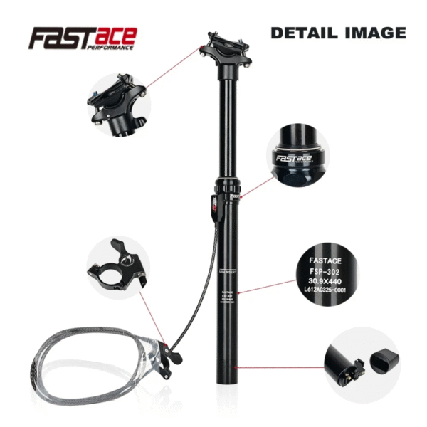 Tija de Asiento Retráctil de Fijación con Bloqueo 27.2