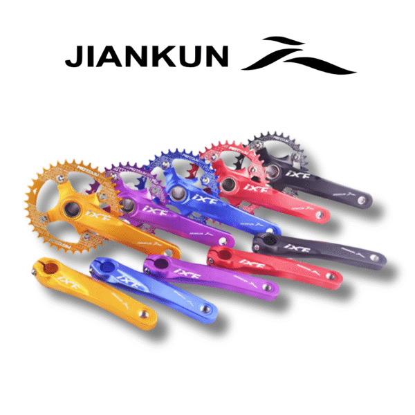 Juego de Bielas JIANKUN IXF Eje Integrado con Corona de Caracol 36T Colorido