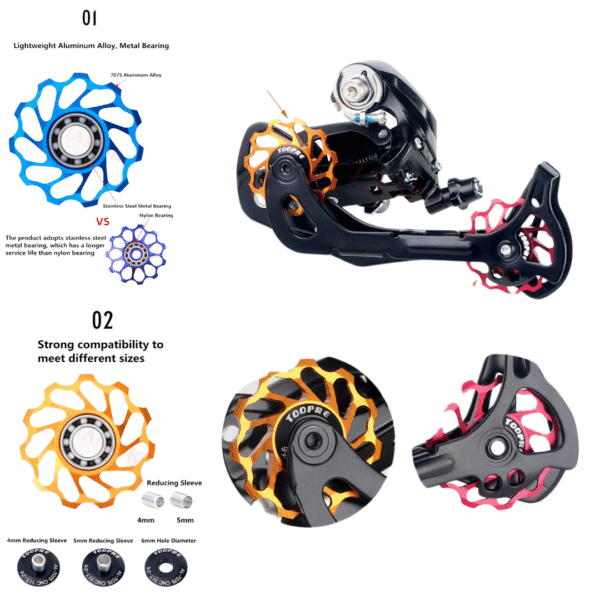 Polea de Rodamientos TOTOOPRE 11T de Varios Colores