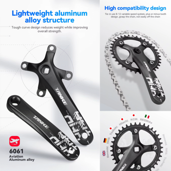 FC4000 BCD 104mm 36T & 40T Juego de Bielas de Tanque Cuadrado