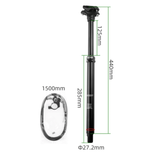 Tija de Asiento Retráctil de Fijación con Bloqueo 27.2