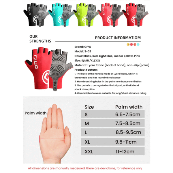 Guante GIYO de Varios Colores
