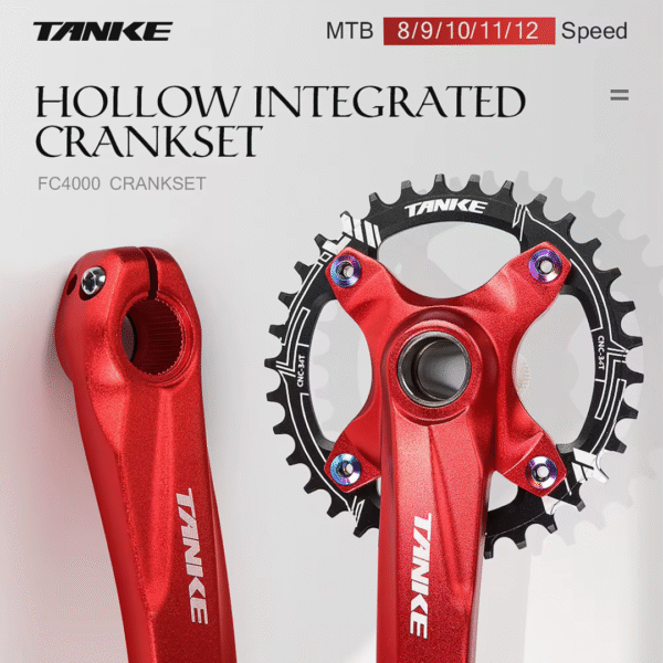 Juego de Bielas TANK 36T Integrado Rojo