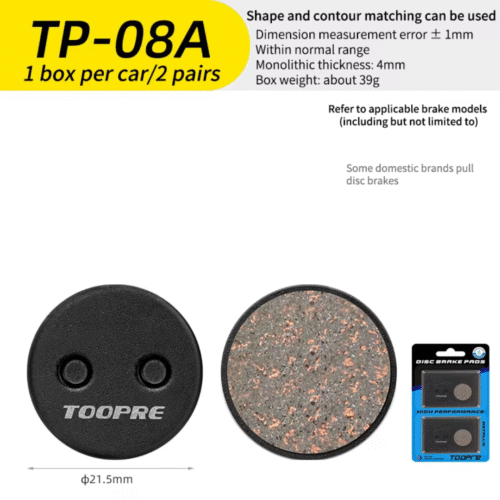 Pastilla de Disco de Freno TOOPRE 2 Pares TP-08A