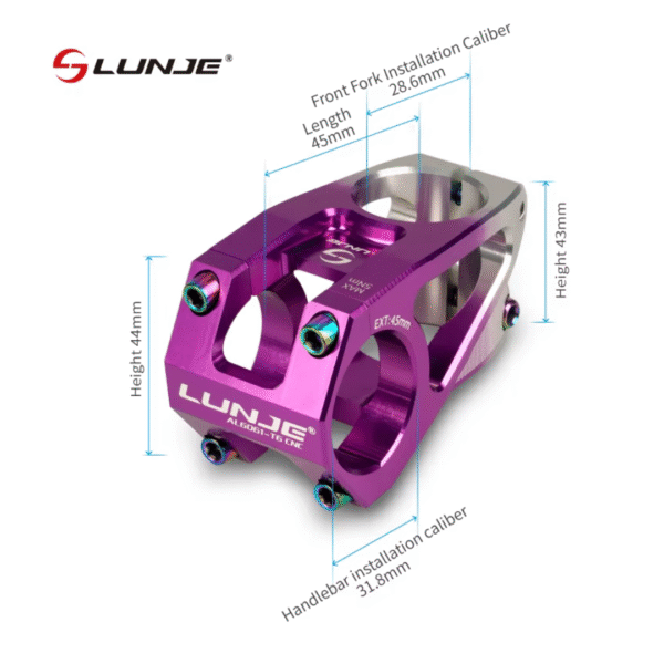 LUNJE Table 45mm 31,8mm AL6061 T6 Varios Colores