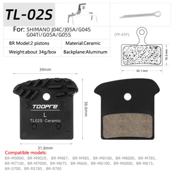 Pastilla de Freno de Disco Ventilada TOOPRE – TL-02S