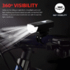 Juego de Luces de Bicicleta USB 300 Lúmenes Kit de Faros Delanteros/Traseros