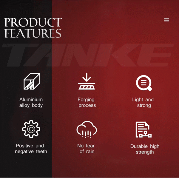 Juego de Bielas TANK 36T Integrado Rojo