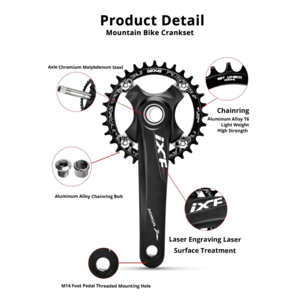 Juego de Bielas JIANKUN IXF INTEGRATED AXLE con DECKAS CROWN 36T