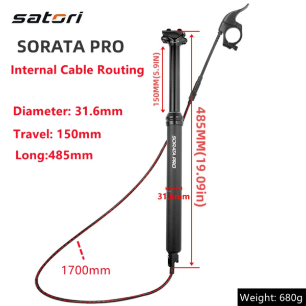 Tija de ASsiento Retráctil SATORI con Bloqueo 31.6