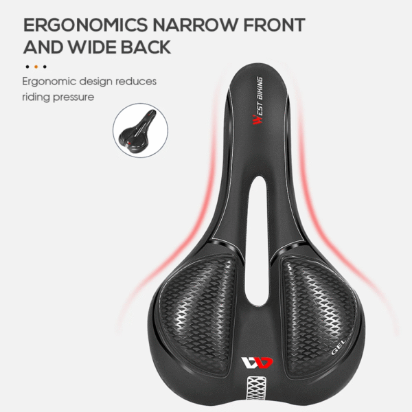 Sillín de Gel WEST para Ciclismo