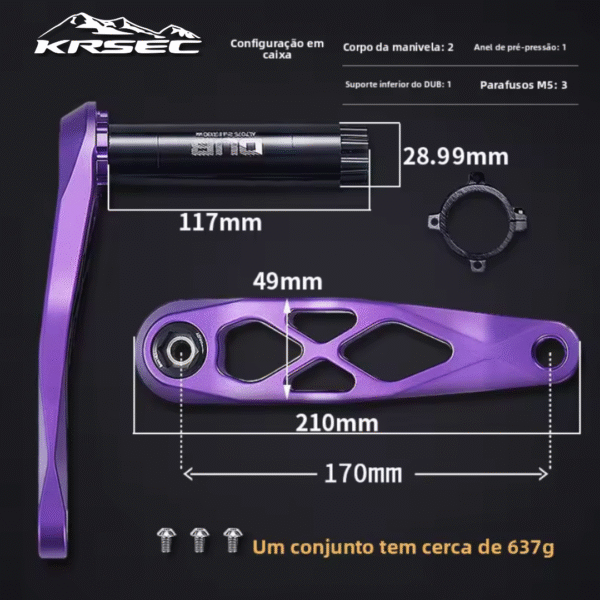 Bielas KREC CRRANK CM30 DUB Varios Colores