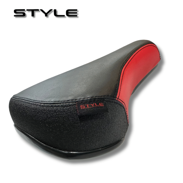 Sillín Estilo BMX – Negro y Rojo