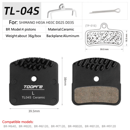 5-76 Pastilla de Freno de Disco Ventilada TOOPRE – TL-04S