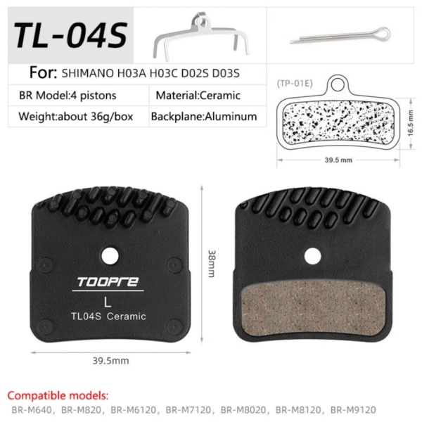 Pastilla de Freno de Disco Ventilada TOOPRE – TL-04S